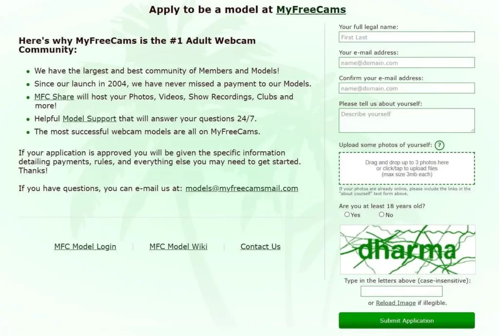 Myfreecams регистрация модельного и студийного аккаунта