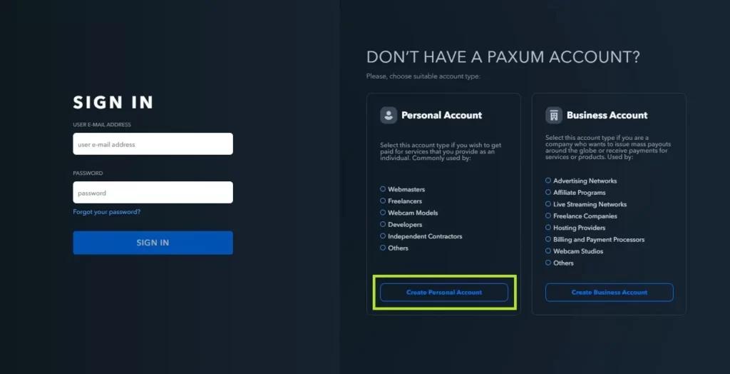 Paxum регистрация для веб моделей